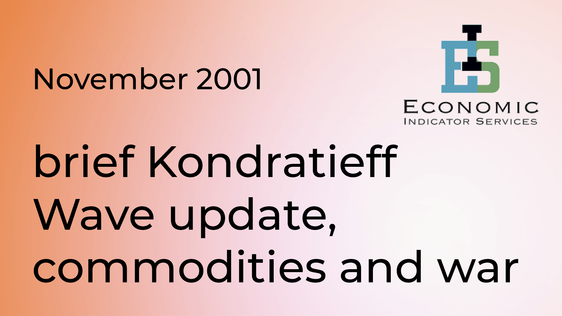 Brief Kondratieff Wave Update, Commodities and War(1)